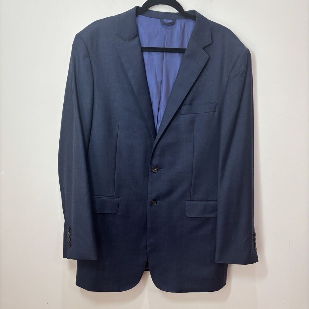 ALTON LANE Navy Blue 100% Wool Jacket Sports Coat Bespoke 46R Timeless Old Money